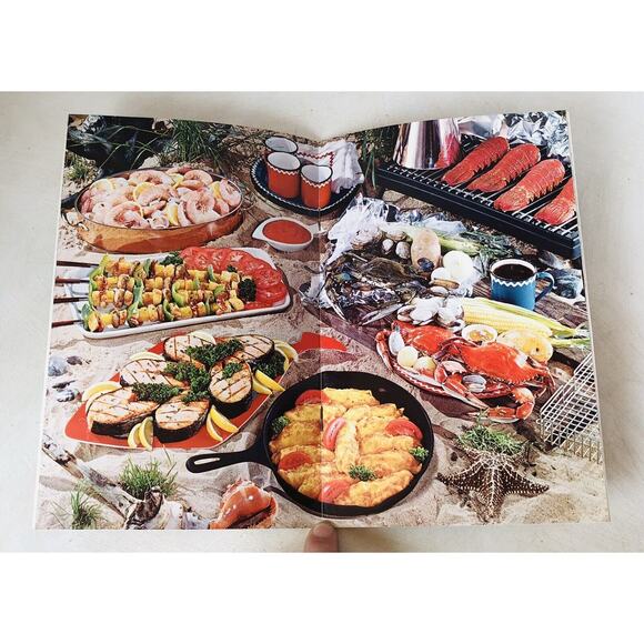 Vintage 1976 Fish Shellfish Recipe Pamphlet Over The Coals Summer Barbecue Beach - Picture 5 of 13